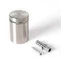 Outwater Round Standoffs, 1-1/2 in Bd L, Stainless Steel Brushed, 1-1/4 in OD 3P1.56.00057